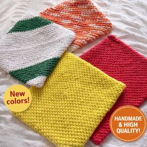 Colorful Handmade Crochet Double Hot Pads